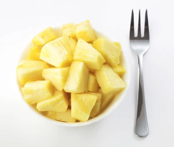 Gehakte schijfje ananas — Stockfoto