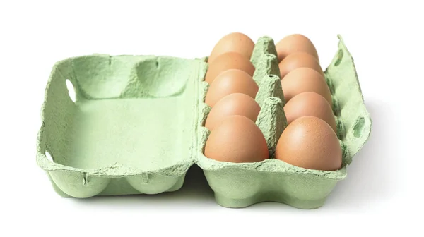 Huevos en bandeja — Foto de Stock