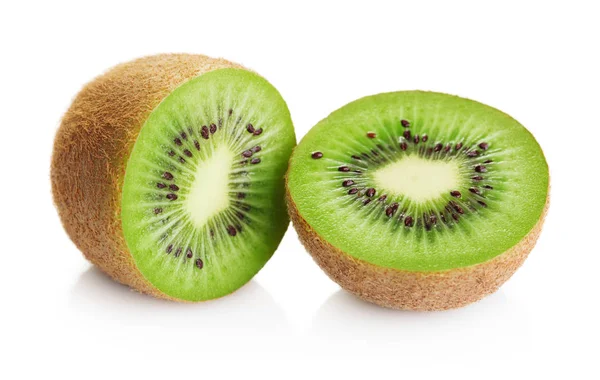 Kiwi fatias isoladas — Fotografia de Stock