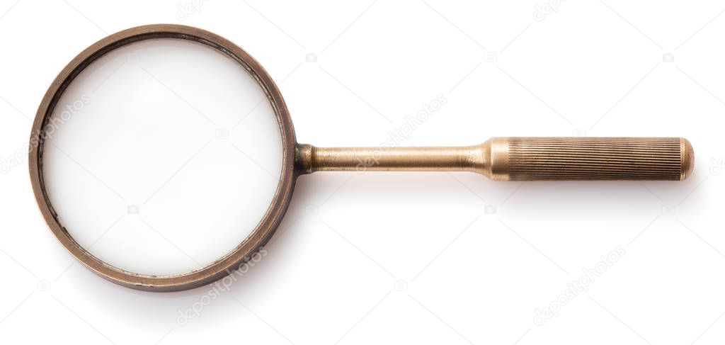 magnifying glass isolated