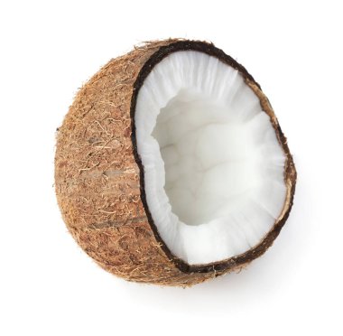 izole kırık Hindistan cevizi