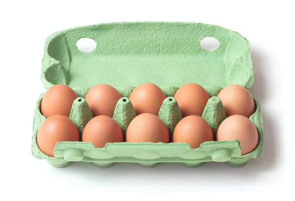 Huevos en bandeja — Foto de Stock