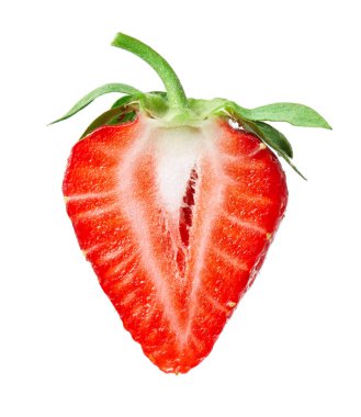 Çilek beyazda izole edilmiş