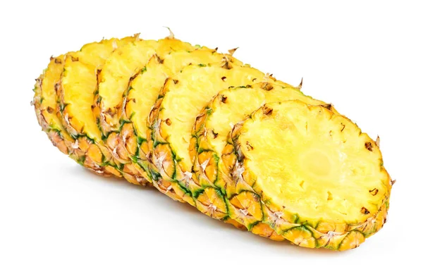 Ananas segmenten geïsoleerd — Stockfoto