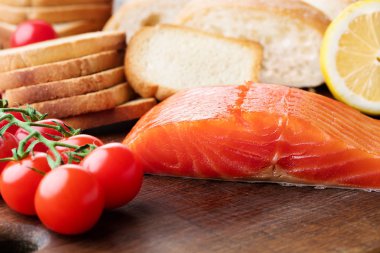 sebze ile Somon fileto