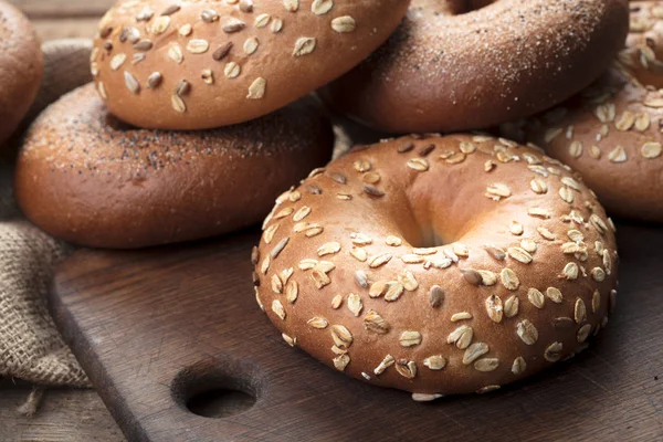 Haufen Bagels — Stockfoto