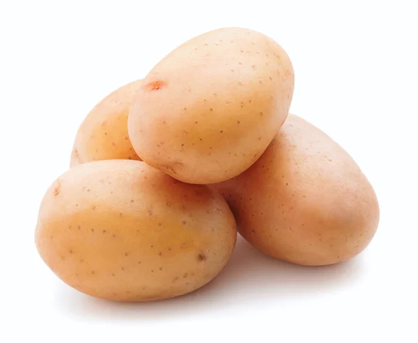 Högen Färsk Potatis Isolerad Vit Bakgrund — Stockfoto