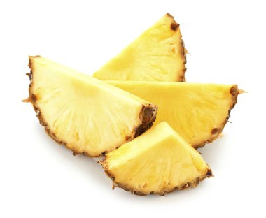 izole ananas dilimleri