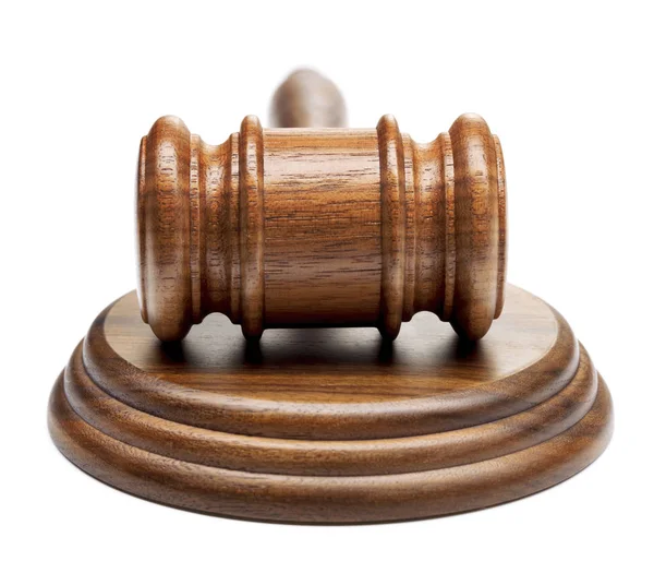 Wooden gavel isolated — Stock Photo, Image