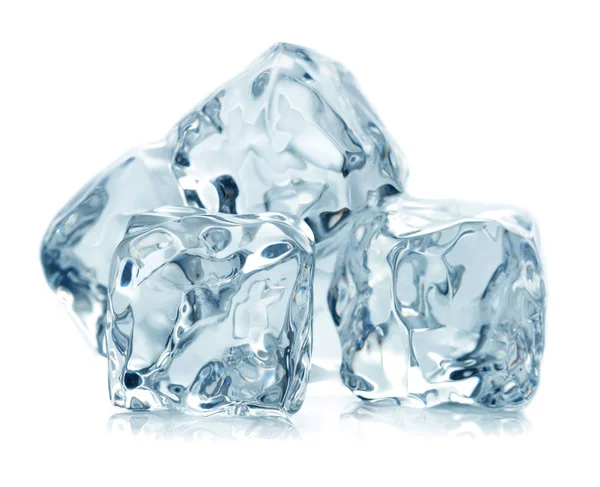 Ice cubes isolated Stock Photo