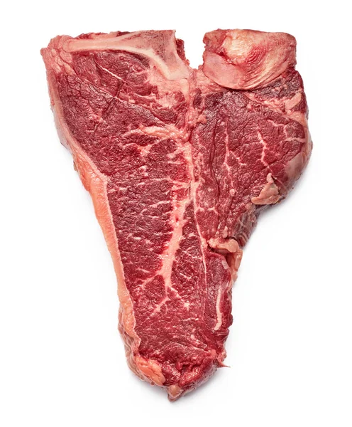 Carne cruda isolata su fondo bianco — Foto Stock