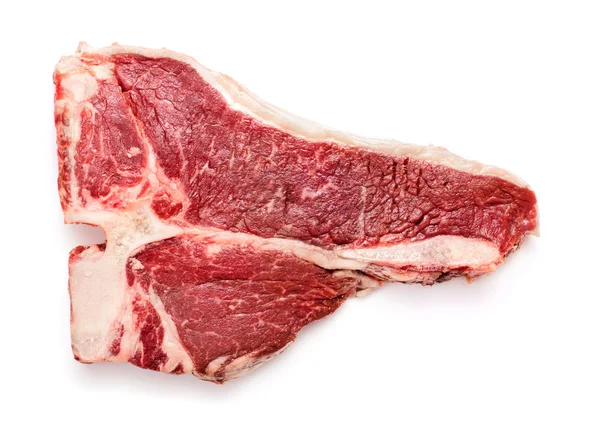 Carne cruda isolata su fondo bianco — Foto Stock