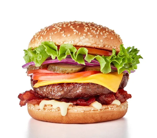Νωπά burger απομονωμένες — Φωτογραφία Αρχείου