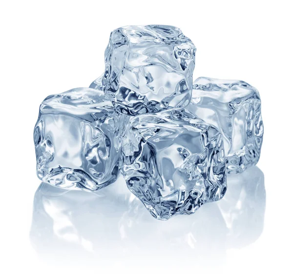 Ice cubes isolated Royalty Free Stock Images