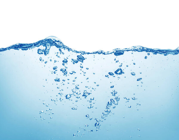 water on white background