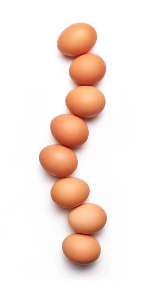 Conjunto de huevos aislados —  Fotos de Stock