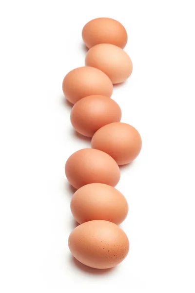 Set di uova isolate — Foto Stock