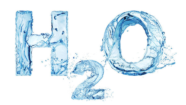 H2O water letters