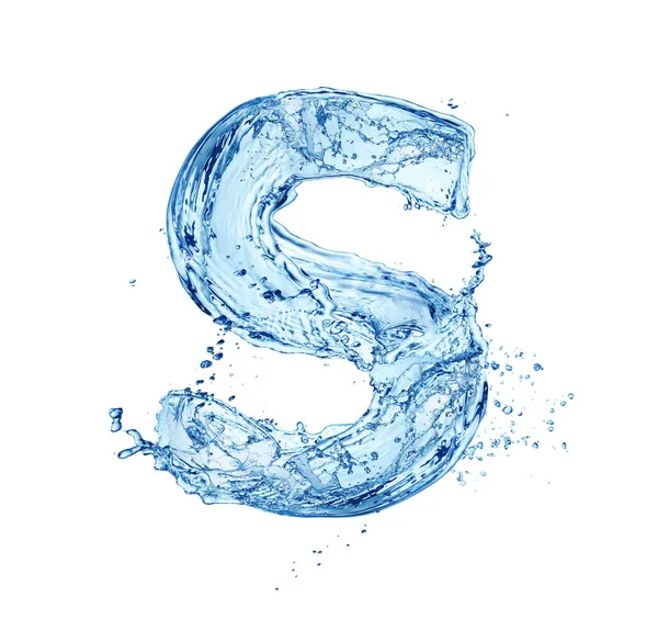 Water splash letter s — Stockfoto