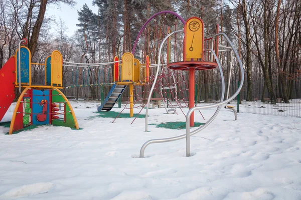 Játszótér Télen — Stock Fotó