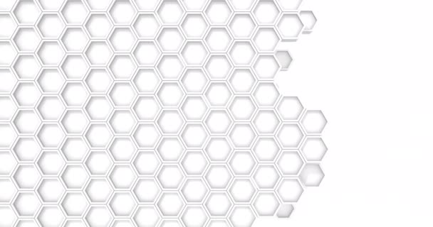 Абстрактная Геометрическая Анимация Шестиугольной Поверхностной Петли Переходы Движения Графического Фона — стоковое видео