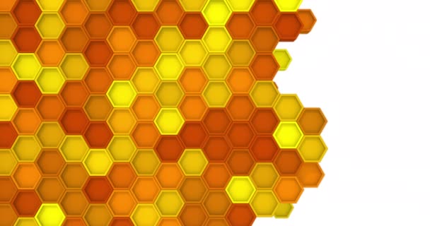 Abstract Hexagon Geometric Surface Loop Animation Transições Fundo Gráficos Movimento — Vídeo de Stock