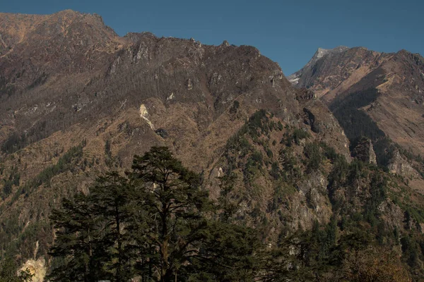 Catene Montuose Nepalesi Lungo Circuito Dell Annapurna Himalaya Nepal Asia — Foto Stock