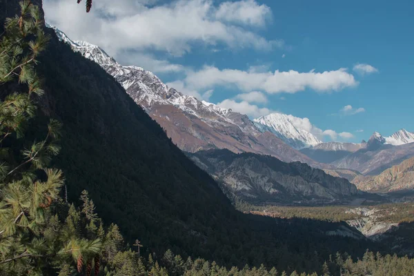 Montagne Trekking Circuito Dell Annapurna Valle Del Fiume Marshyangdi Humde — Foto Stock