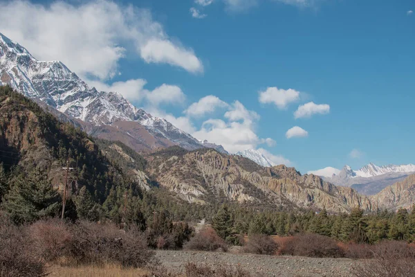 Montagne Trekking Circuito Dell Annapurna Valle Del Fiume Marshyangdi Humde — Foto Stock