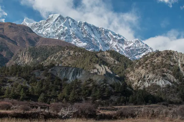 Montagne Trekking Circuito Dell Annapurna Valle Del Fiume Marshyangdi Humde — Foto Stock