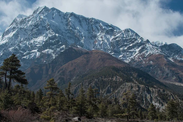 Montagne Trekking Circuito Dell Annapurna Valle Del Fiume Marshyangdi Humde — Foto Stock