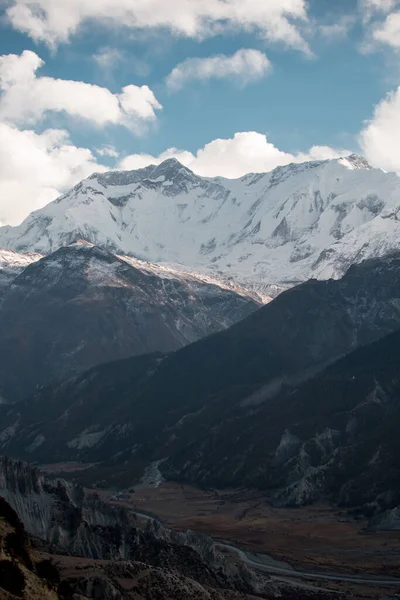 Berg Vandring Annapurna Krets Marshyangdi Floddal Himalaya Nepal Asien — Stockfoto