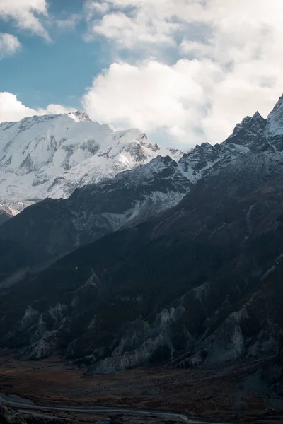 Mountain Trekking Circuito Dell Annapurna Valle Del Fiume Marshyangdi Himalaya — Foto Stock