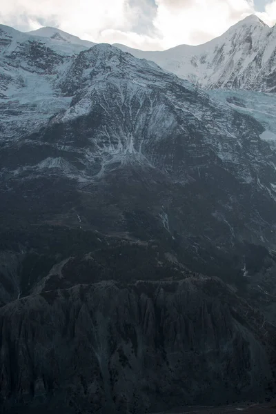 Mountains Trekking Annapurna Kredsløb Marshyangdi Floddal Himalaya Nepal Asien - Stock-foto