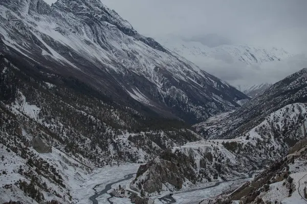 Marshyangdi River Ledar Village Trekking Annapurna Circuit Himalaya Nepal — Foto Stock