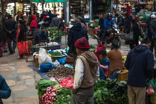 Kathmandu Nepal Dicembre 2019 Persone Non Identificate Partecipano Mercato Locale — Foto Stock