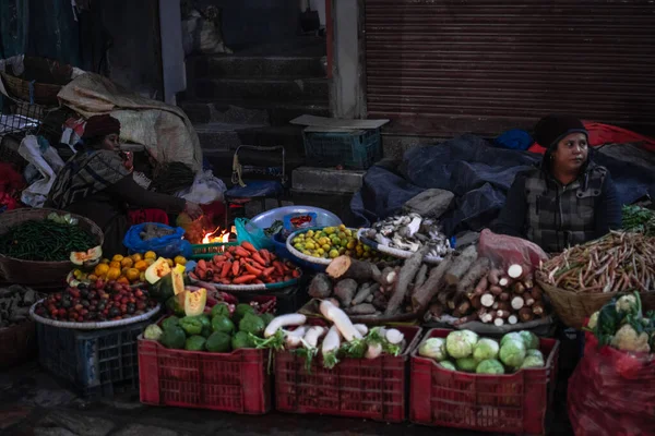 Κατμαντού Νεπάλ Δεκεμβρίου 2019 Άγνωστα Άτομα Παρευρίσκονται Τοπική Αγορά Για — Φωτογραφία Αρχείου