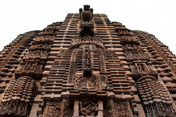 Hindu Sculptures Figures Patterns Wall Brahmesvara Temple Bhubaneswar Odisha India — Stock Photo, Image