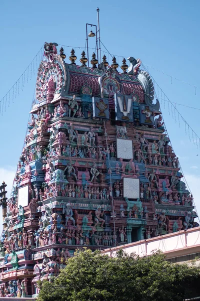 Chennai India February 2020 View Sri Parthasarathy Temple Blue Sky — Stock Photo, Image