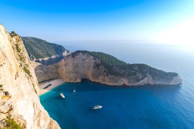 İnanılmaz Navagio beach, Zakynthos Adası