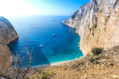 İnanılmaz Navagio beach, Zakynthos Adası