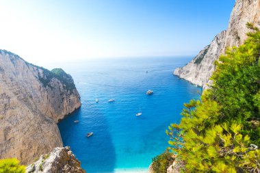 İnanılmaz Navagio beach, Zakynthos Adası