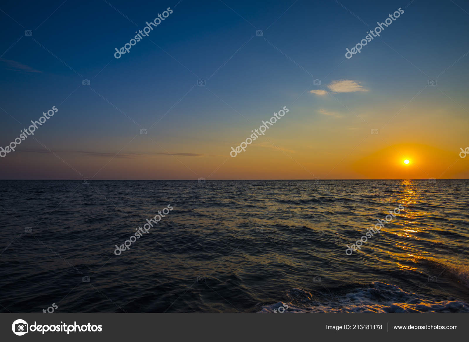 Coucher Soleil Mer Dans île Zakytnhos Photographie Somra