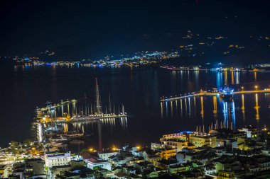 Zanbte görünümü tarafından gece, Zakynthos Island, Yunanistan