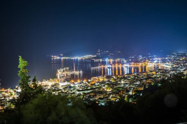 Zanbte görünümü tarafından gece, Zakynthos Island, Yunanistan