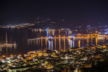 Zanbte görünümü tarafından gece, Zakynthos Island, Yunanistan