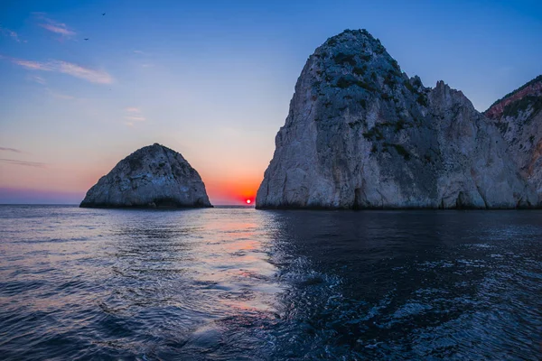 Ionnian 海で海の夕日 — ストック写真