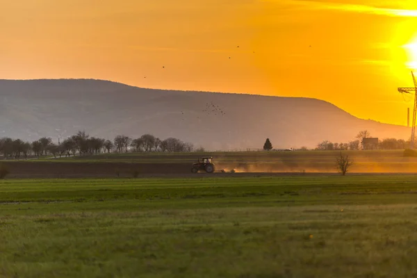 Pôr Sol Primavera — Fotografia de Stock