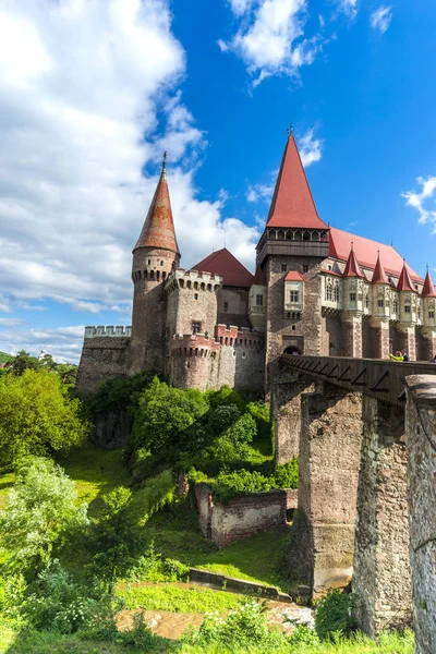 Původní Středověký Hrad Hrad Corvimesti Hunedoara Rumunsko — Stock fotografie