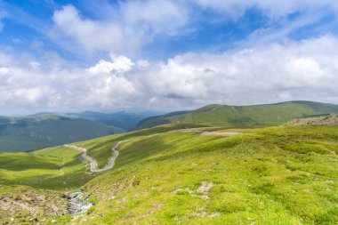 Karpat Dağları, Romanya Transalpina yolda görünümünden Panorama